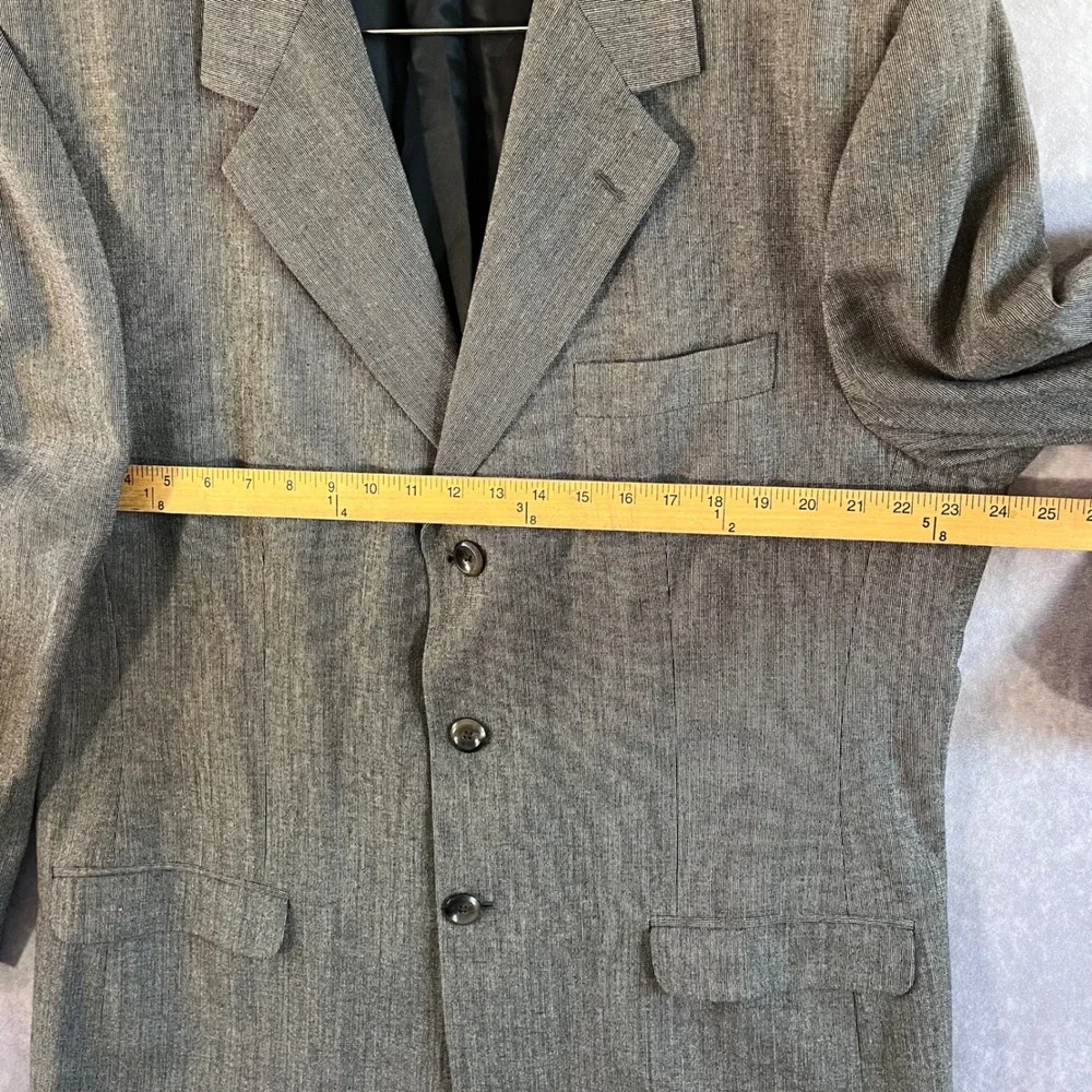 Banana Republic Blazer Men 46L Grey Wool Blend Made in Italy 3-Button Sport Coat